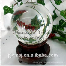 belle boule de cristal personnalisée pour cadeau d&#39;affaires, souvenir